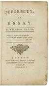 HAY, WILLIAM. Deformity: An Essay. 1754